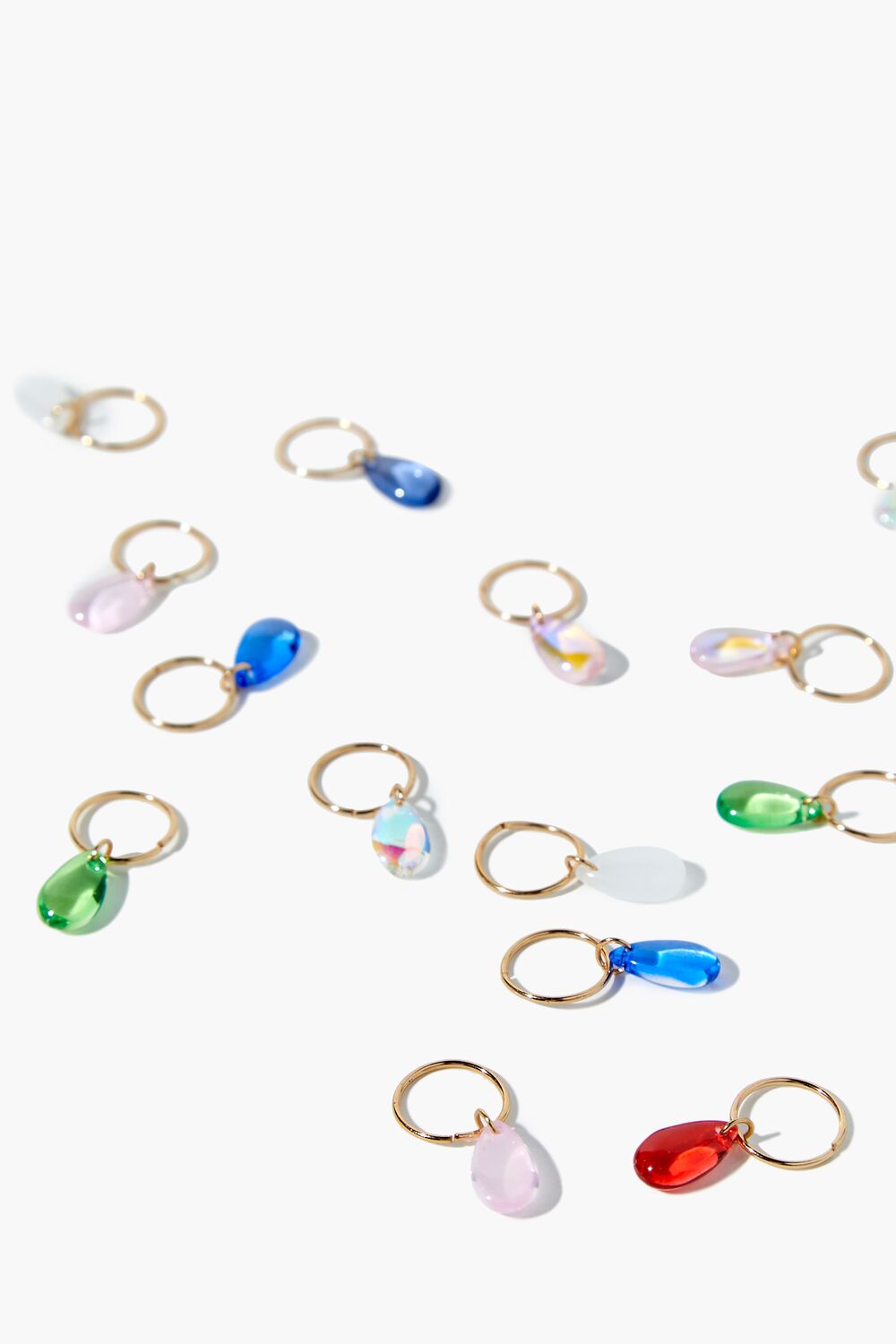 Faux Gem Hair Ring Set - 16 pcs