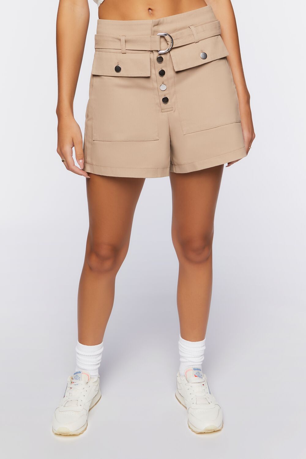 High-Rise Cotton Shorts