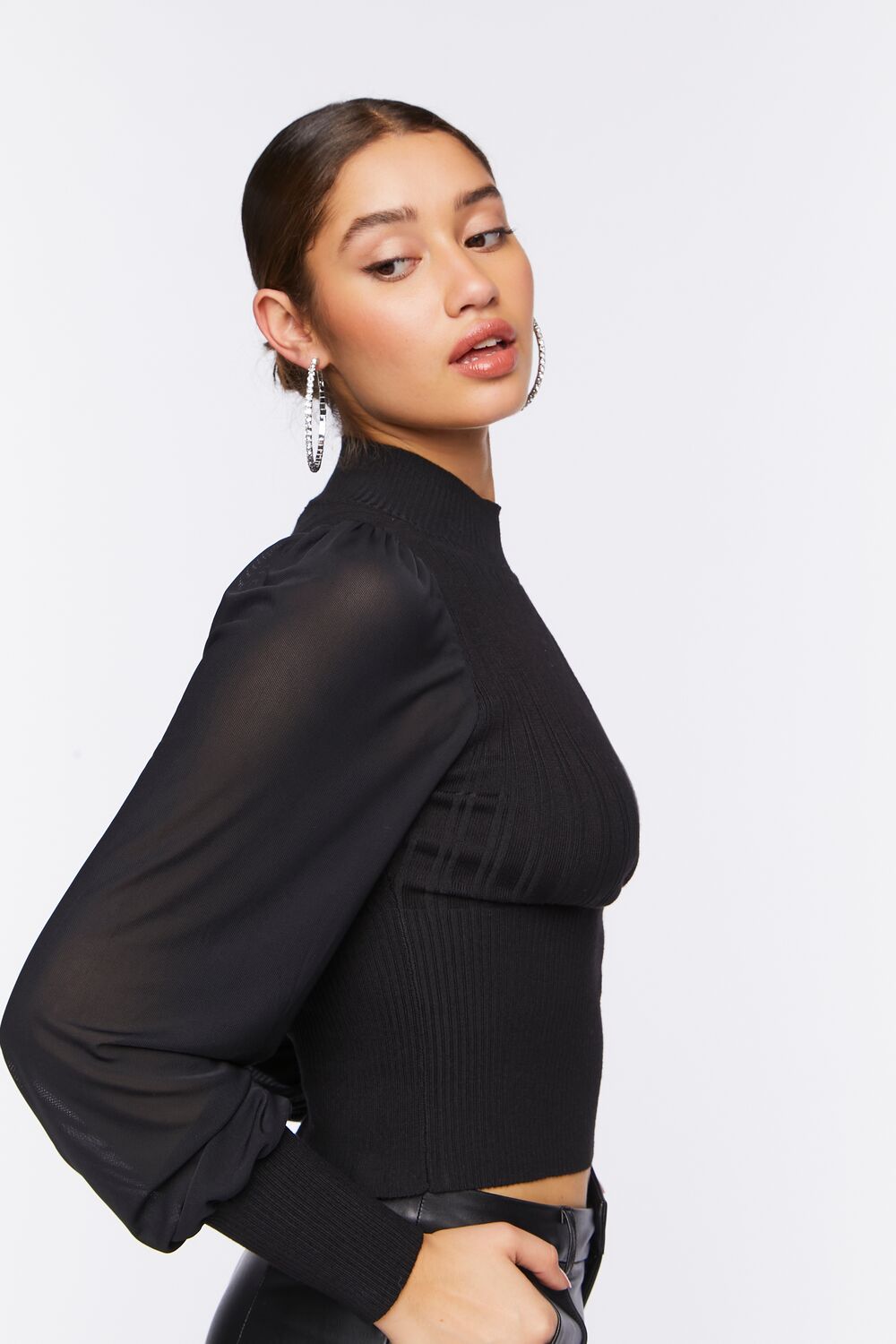 Cutout Sweater-Knit Top