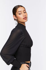 Cutout Sweater-Knit Top
