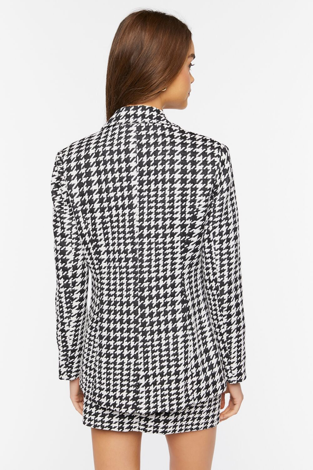 Houndstooth Print Blazer