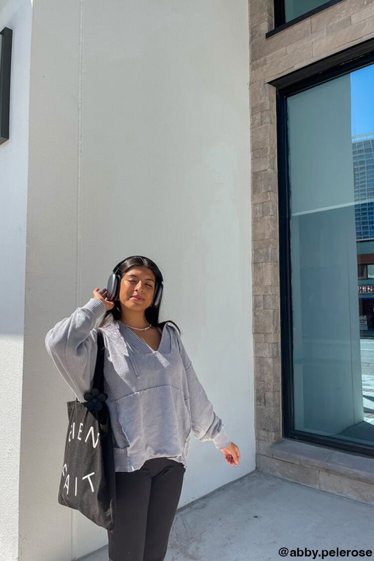 Drop-Sleeve French Terry Hoodie