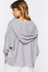 Drop-Sleeve French Terry Hoodie