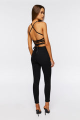 Crisscross Lace-Up Jumpsuit
