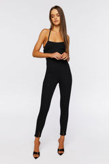 Crisscross Lace-Up Jumpsuit