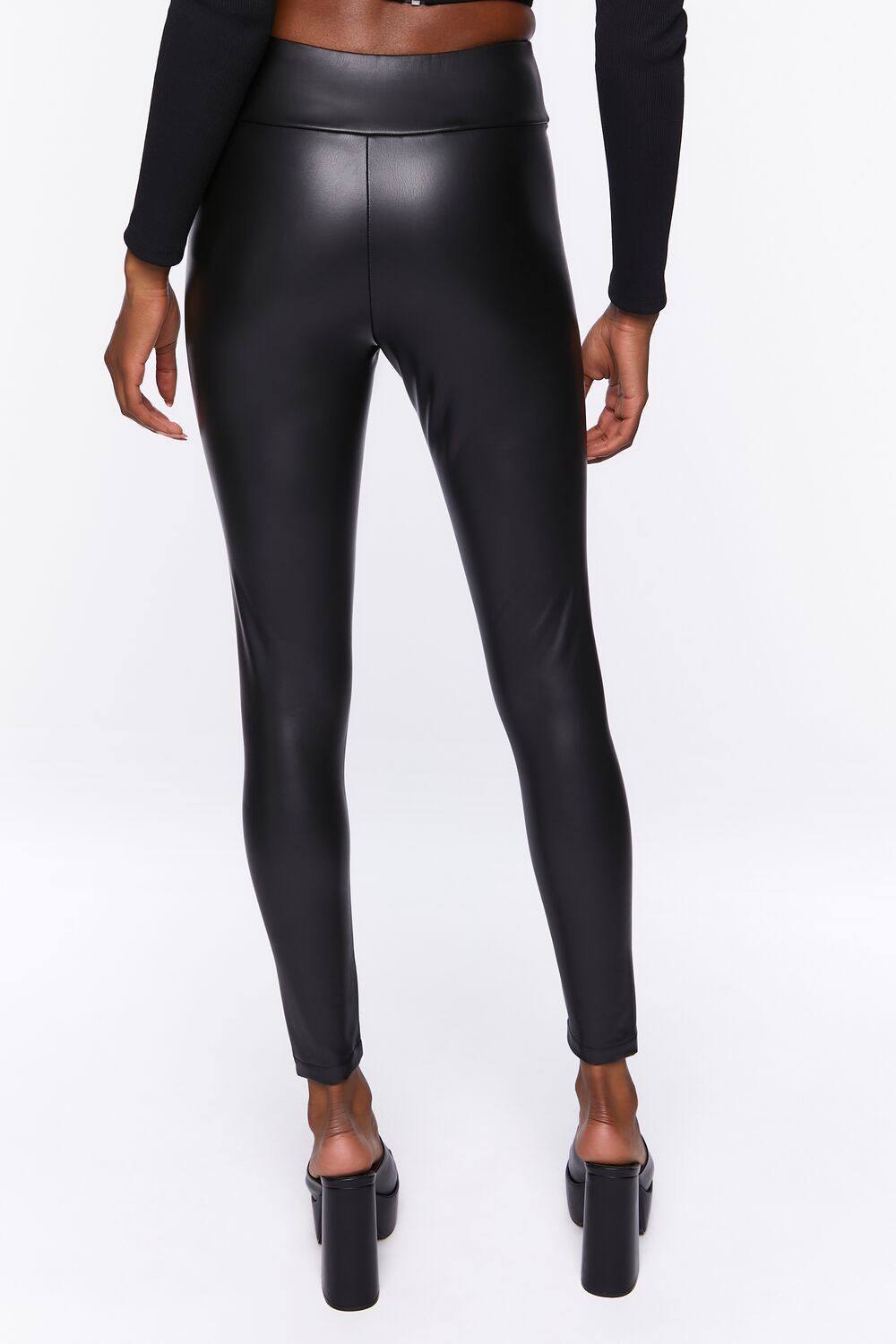 Faux Leather High-Rise Leggings