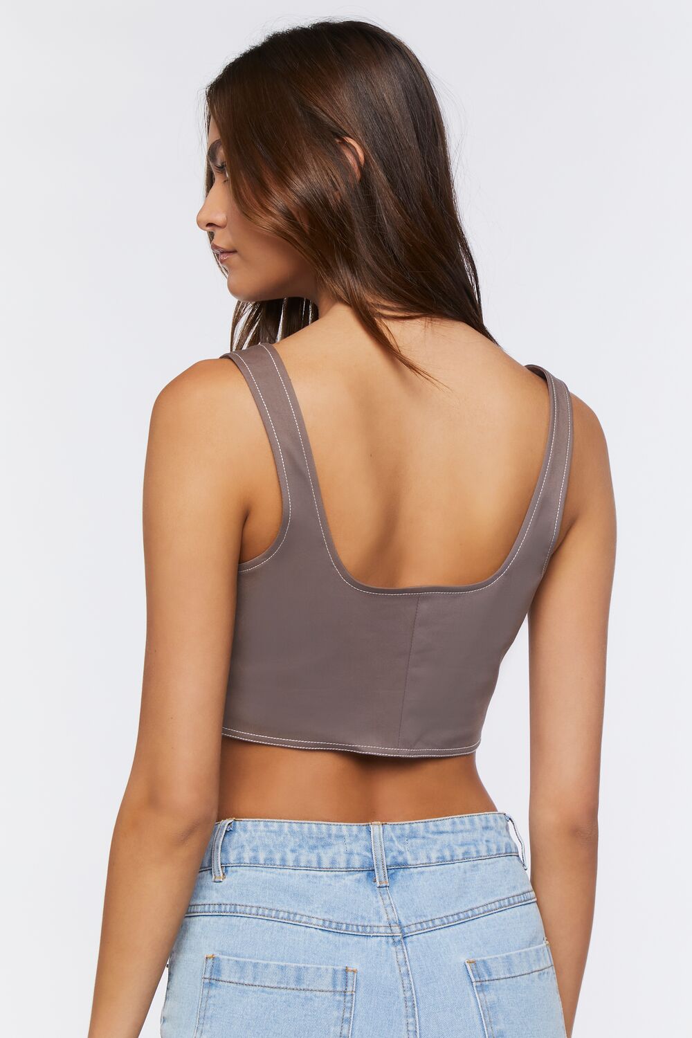 Lace-Up Crop Top