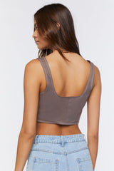 Lace-Up Crop Top