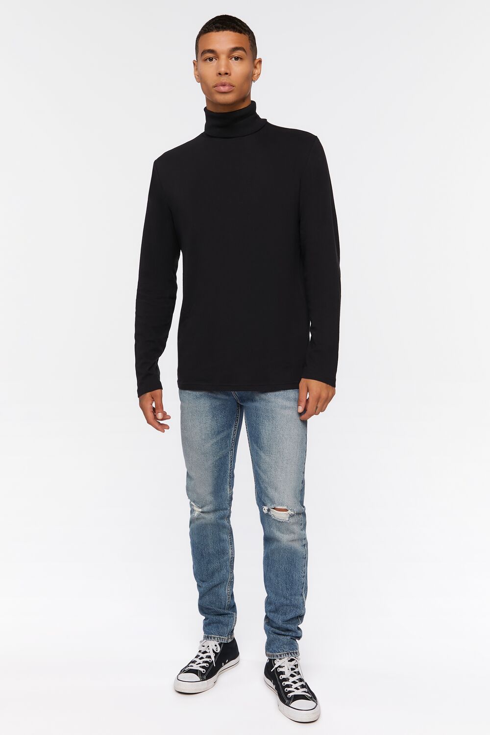 Cotton Turtleneck Top