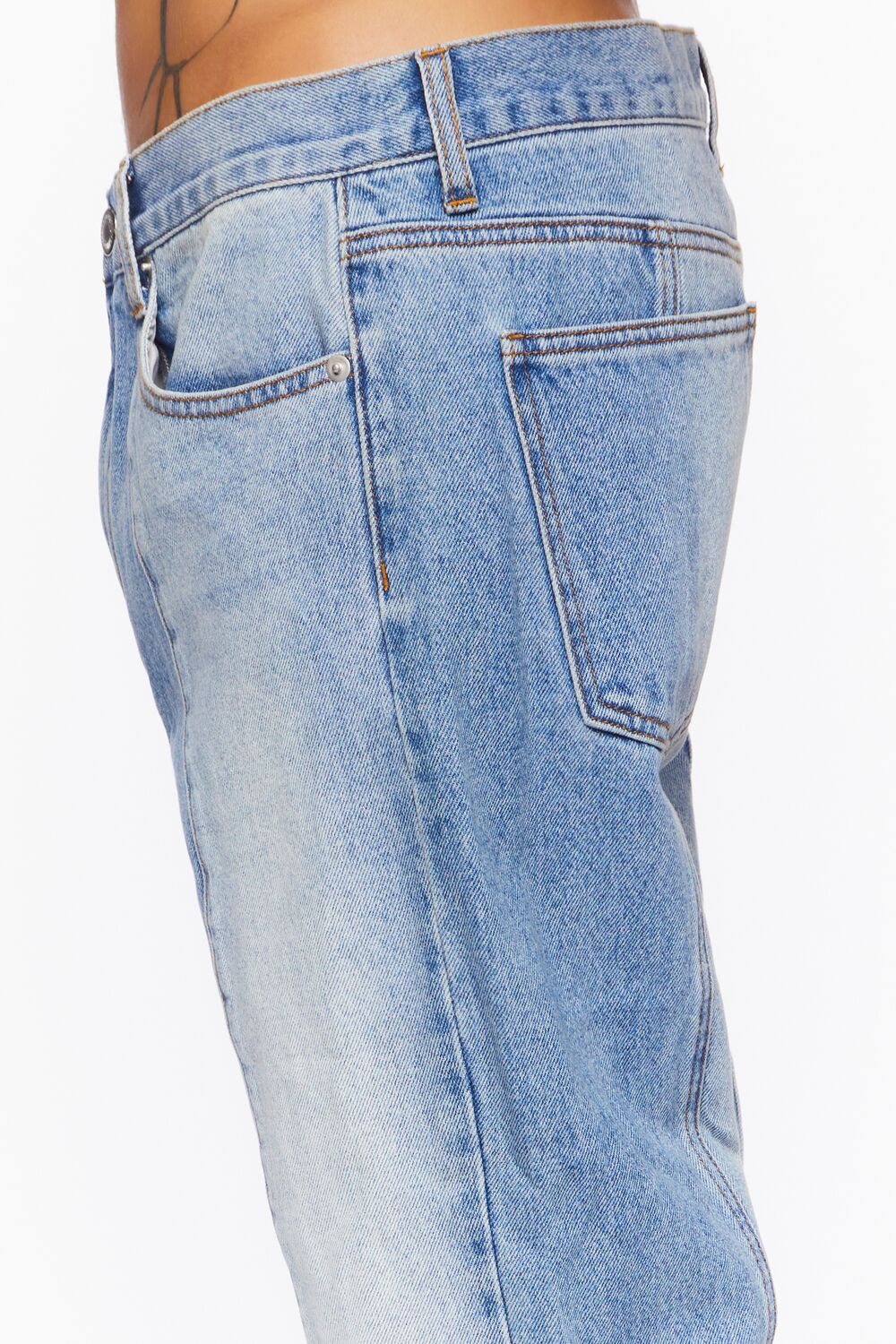 Contrast-Panel Slim-Fit Jeans