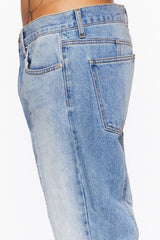 Contrast-Panel Slim-Fit Jeans