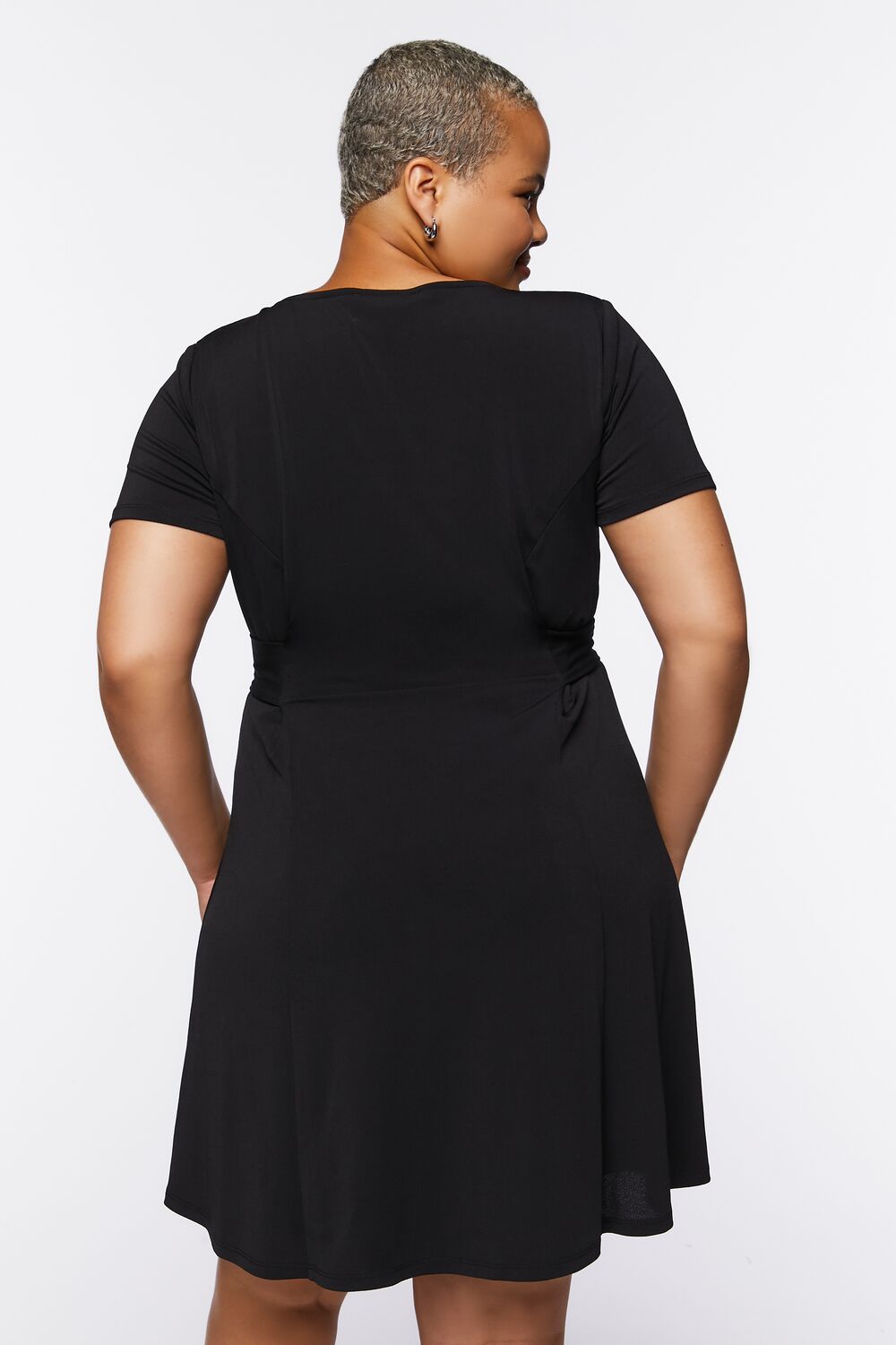 Plus Size Tie-Waist Mini Dress