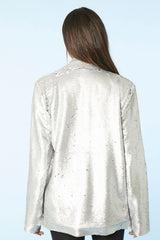 Sequin Notched Blazer
