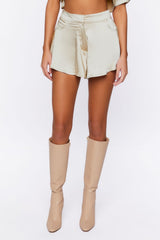 Satin High-Rise Shorts