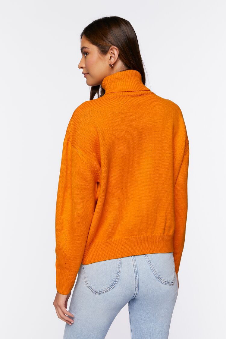 Drop-Sleeve Turtleneck Sweater