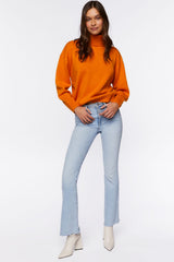 Drop-Sleeve Turtleneck Sweater
