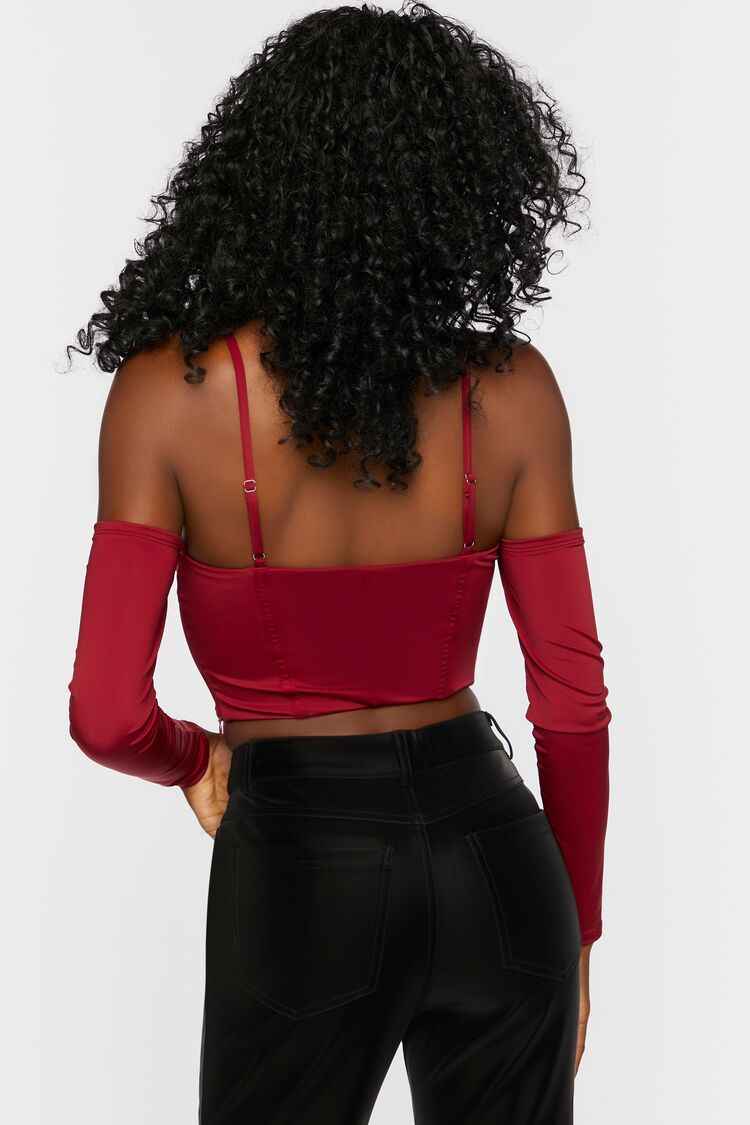 Bustier Open-Shoulder Crop Top