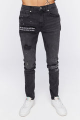 Graphic Paint Splatter Skinny Jeans