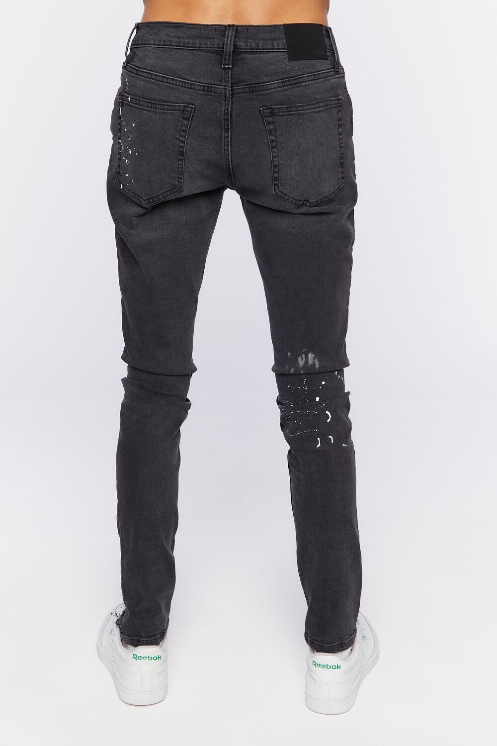 Graphic Paint Splatter Skinny Jeans