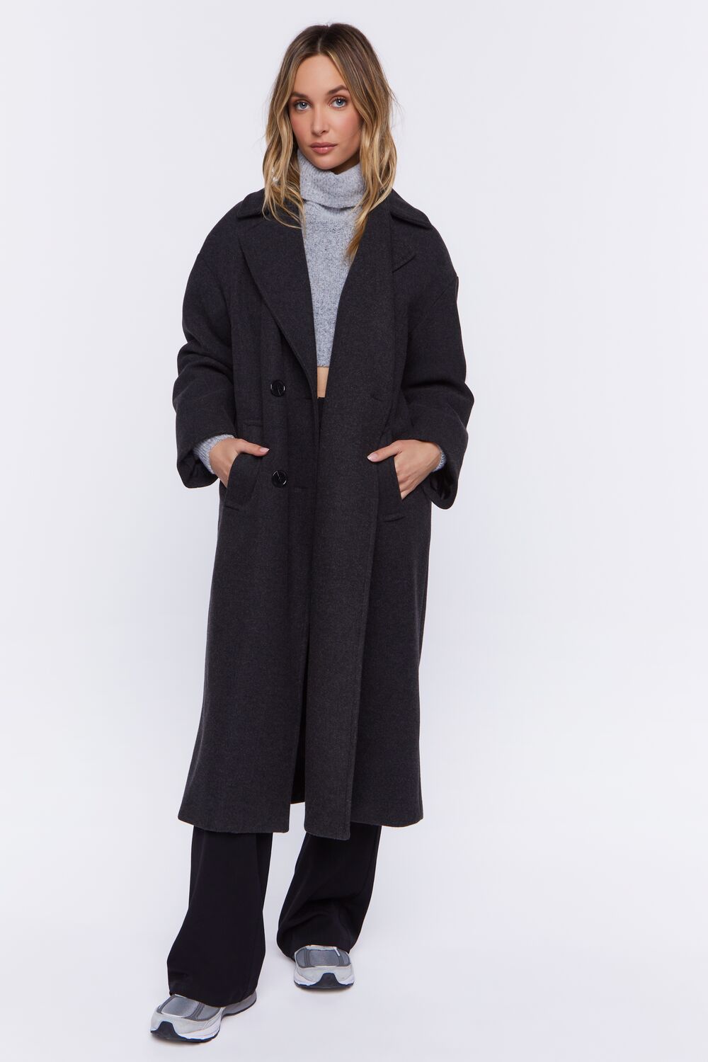 Double-Breasted Duster Coat
