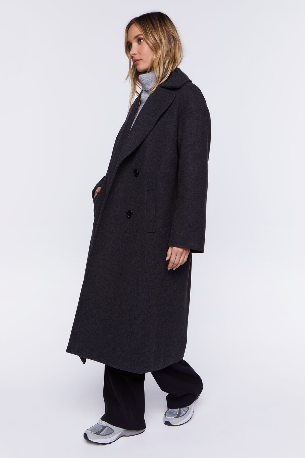 Double-Breasted Duster Coat
