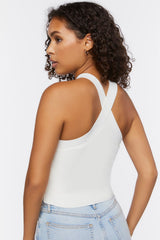 Sweater-Knit Halter Crop Top