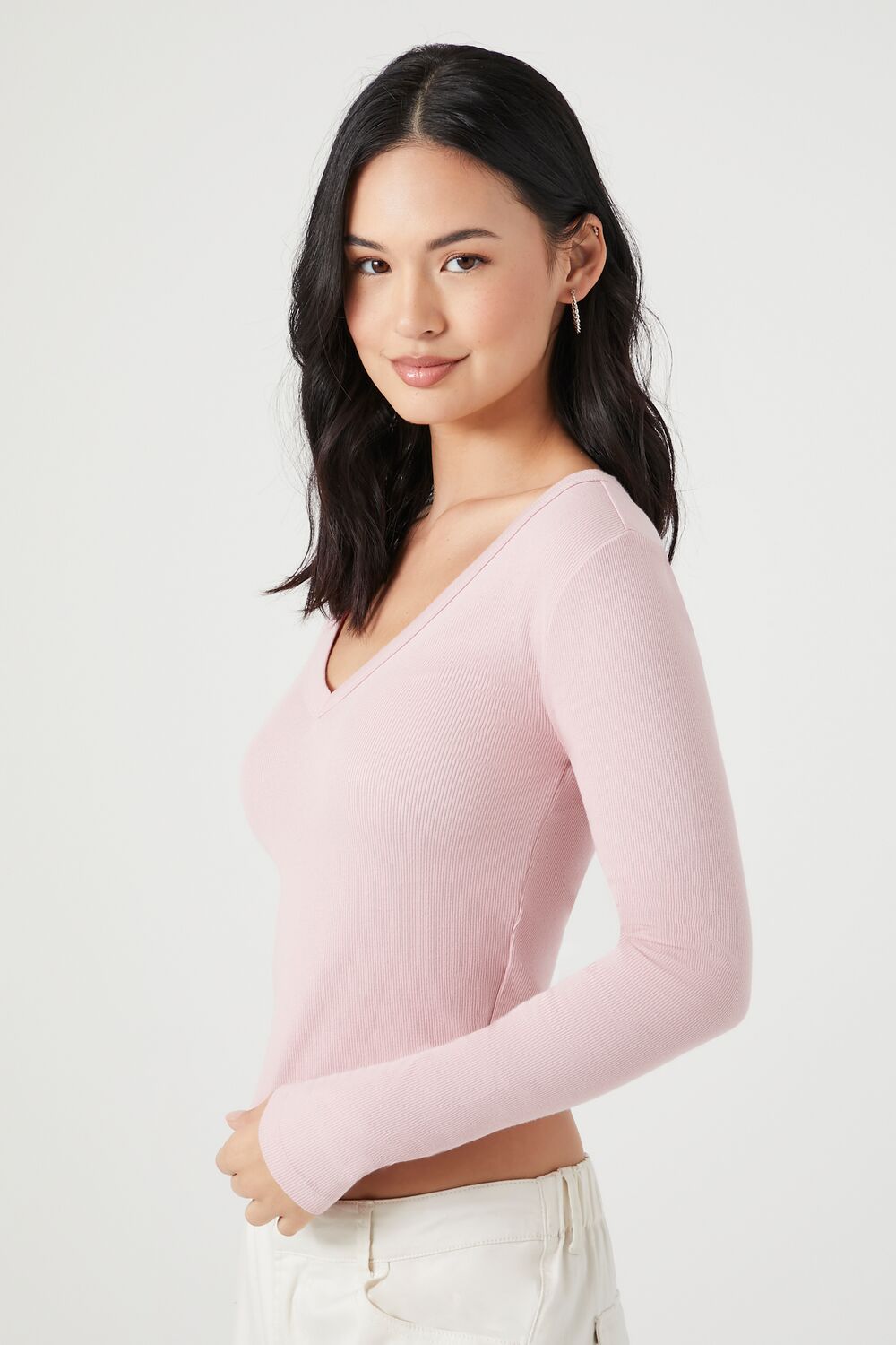 V-Neck Long-Sleeve Tee