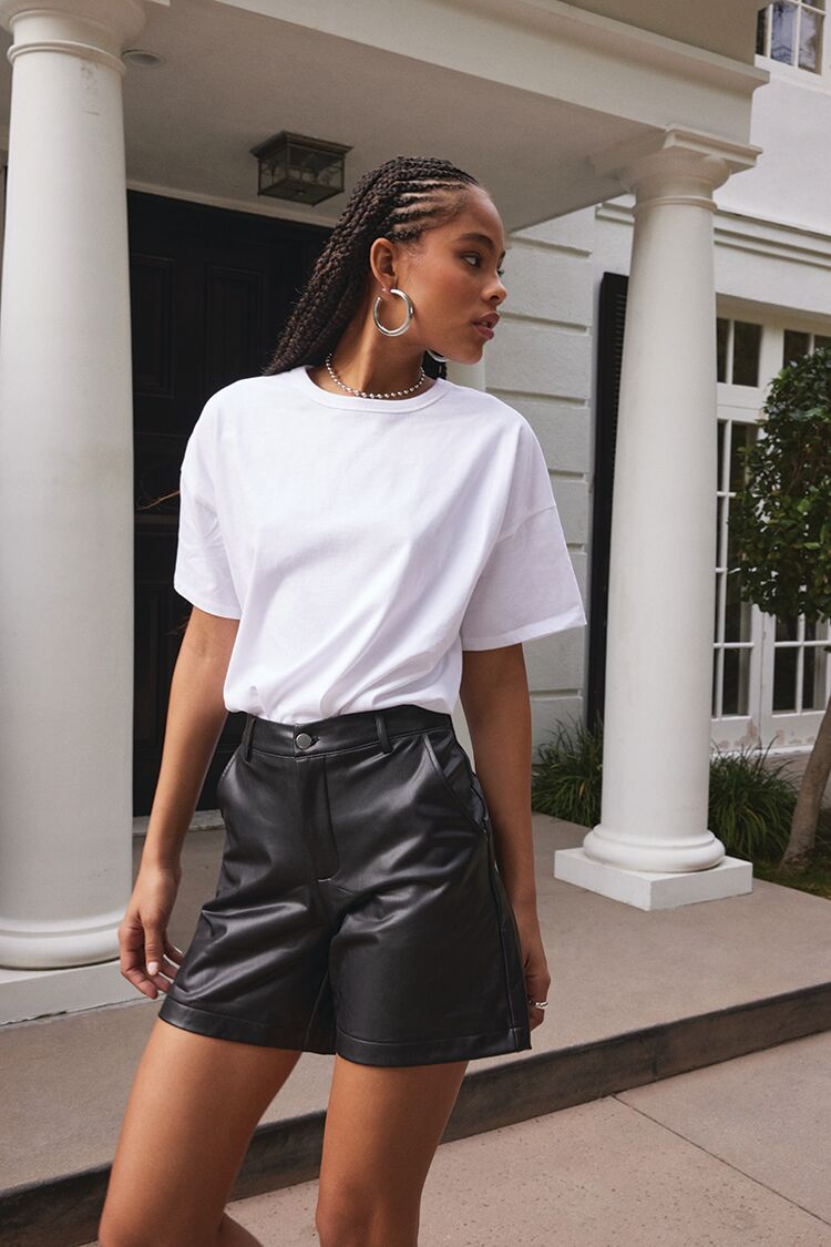 Dropped-Sleeve Crew Tee
