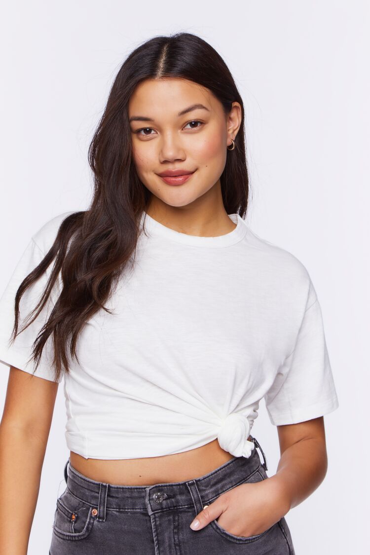 Dropped-Sleeve Crew Tee