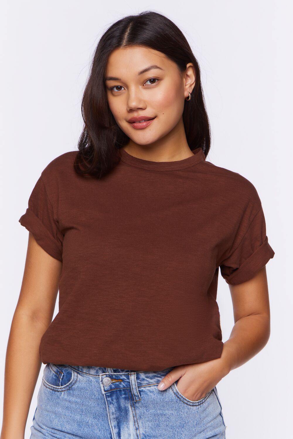 Dropped-Sleeve Crew Tee
