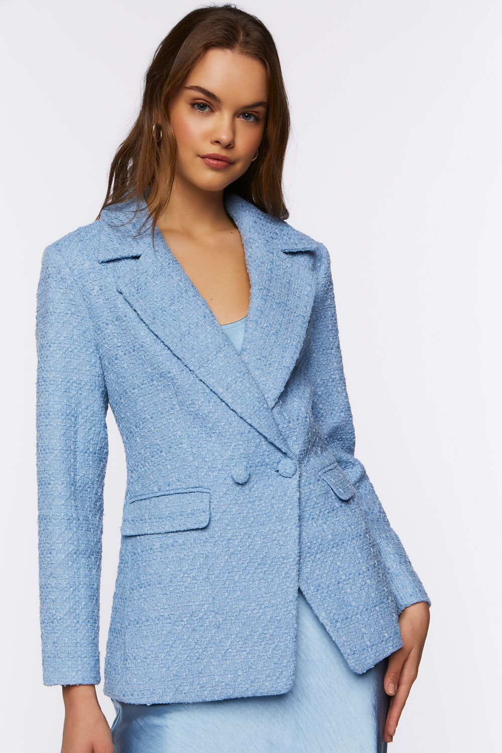 Double-Breasted Tweed Blazer