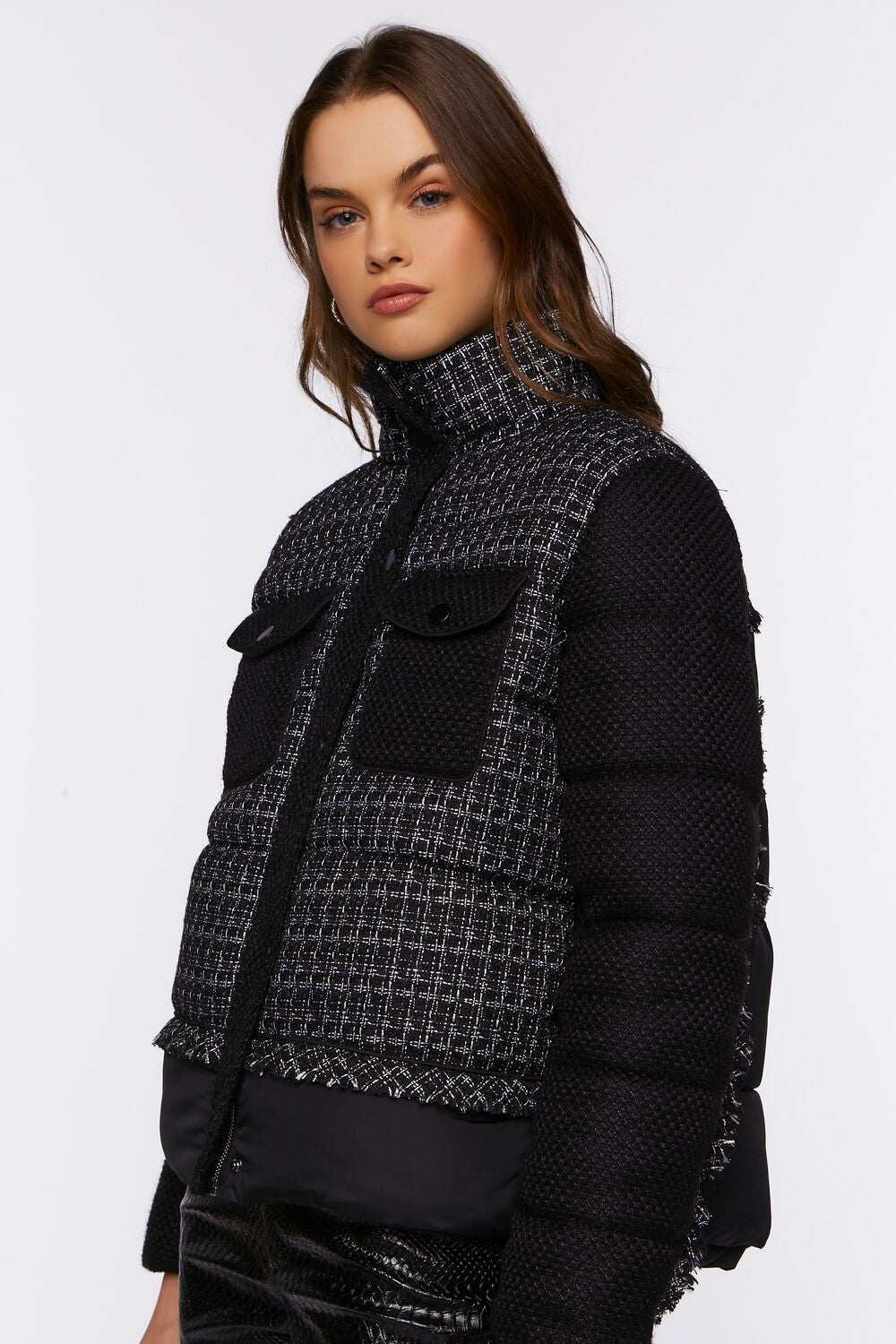 Tweed Puffer Jacket