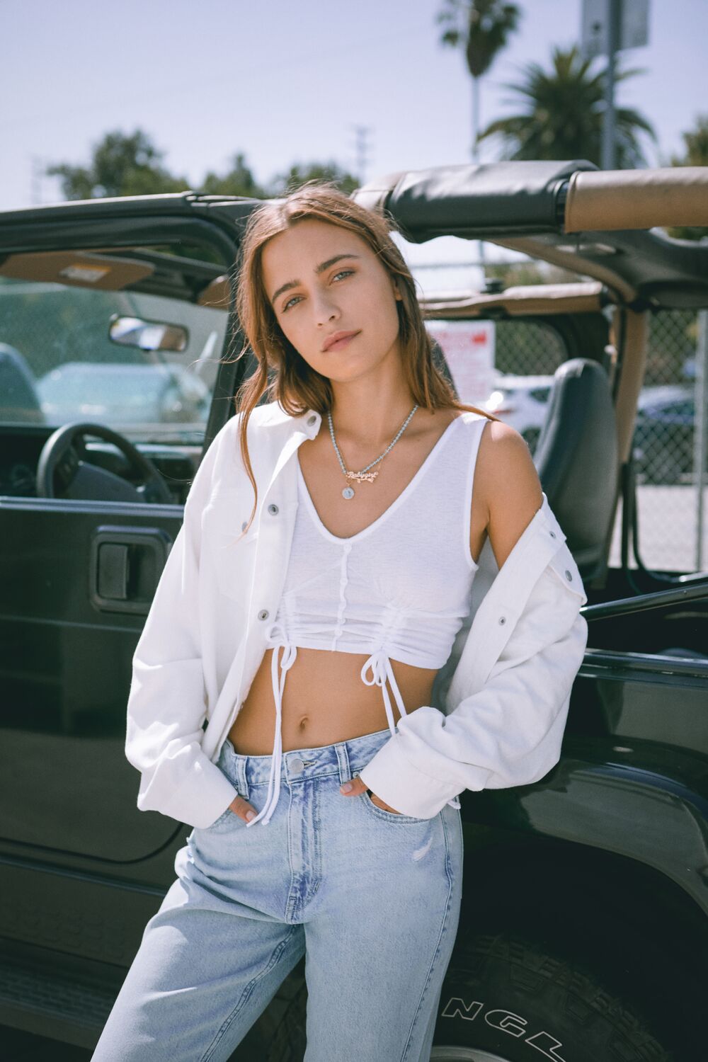 Ruched Drawstring Crop Top