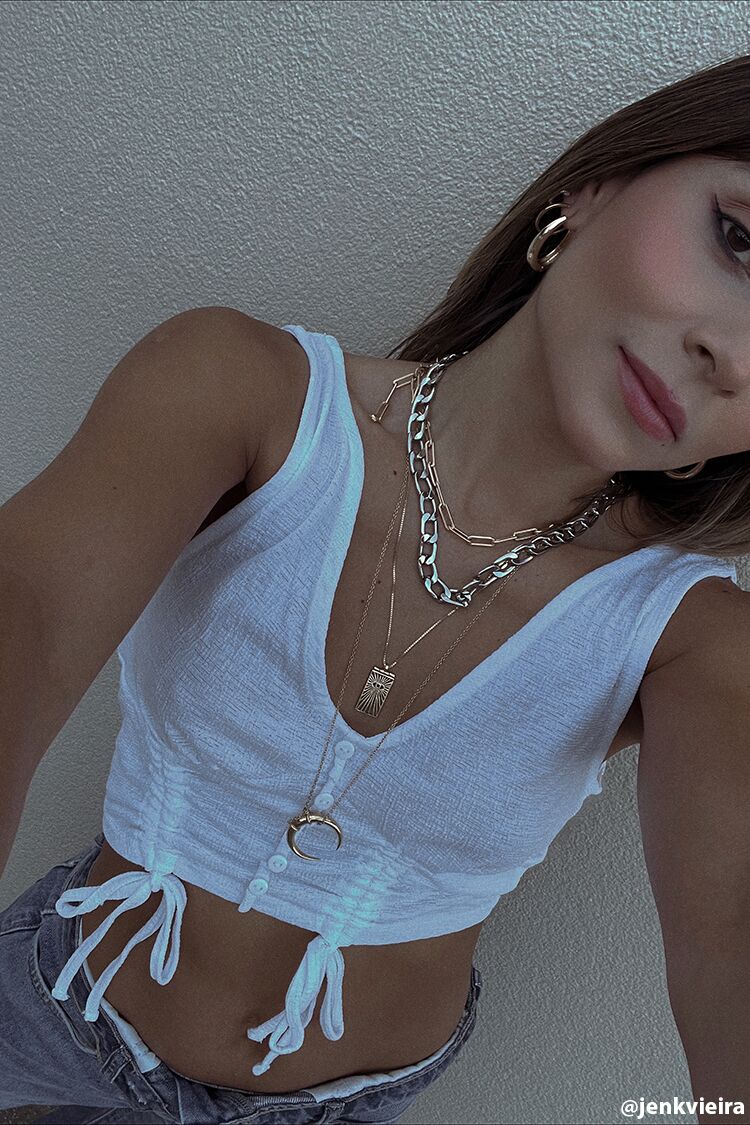 Ruched Drawstring Crop Top