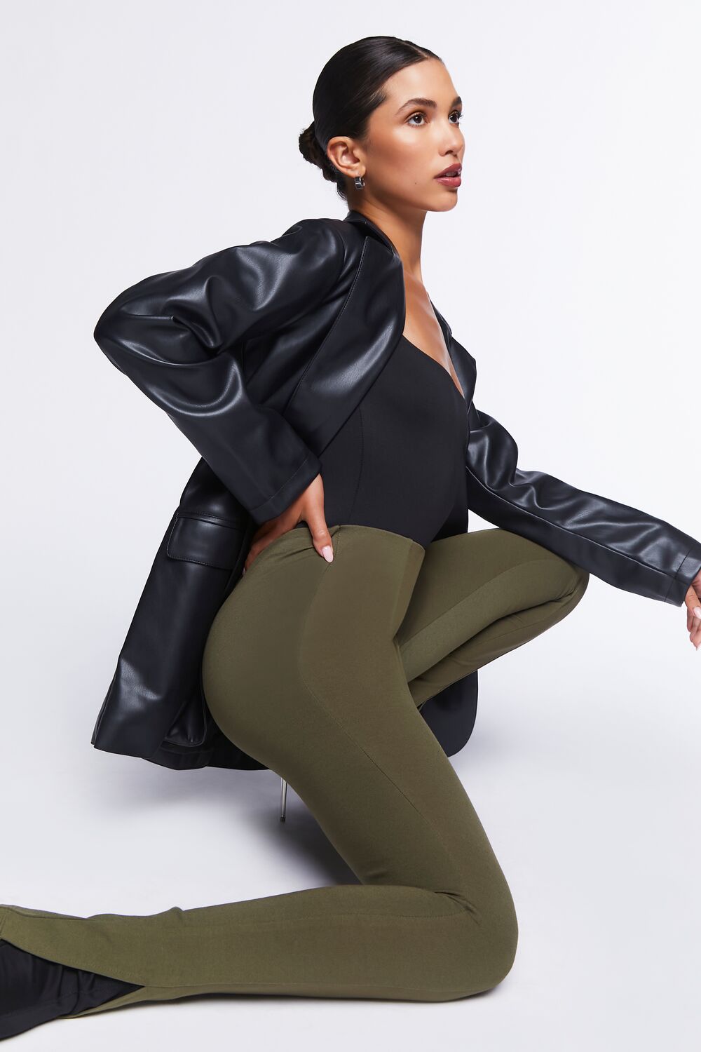 Split-Hem Skinny Pants