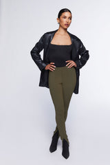 Split-Hem Skinny Pants
