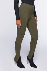 Split-Hem Skinny Pants