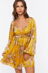 Floral Print Mini Dress