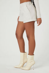 Faux Leather High-Waist Shorts