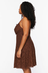 Plus Size Lace Cami Mini Dress