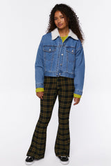 Faux Shearling Denim Trucker Jacket