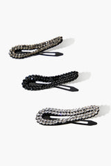 Rhinestone Snap Hair Clip Set