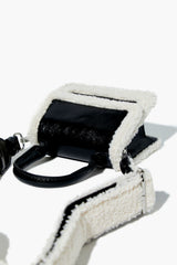 Faux Shearling-Trim Crossbody Bag