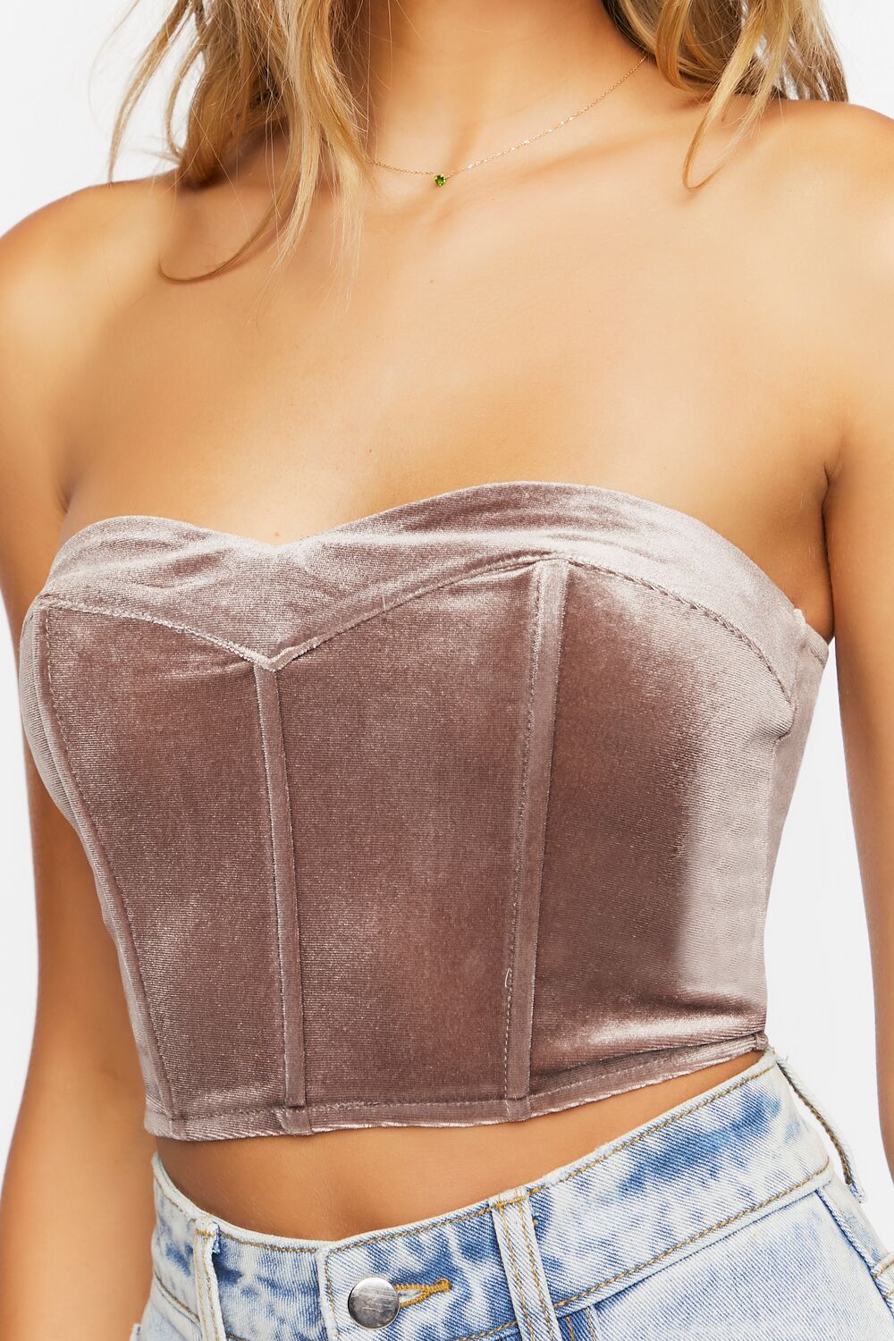 Velvet Sweetheart Tube Top