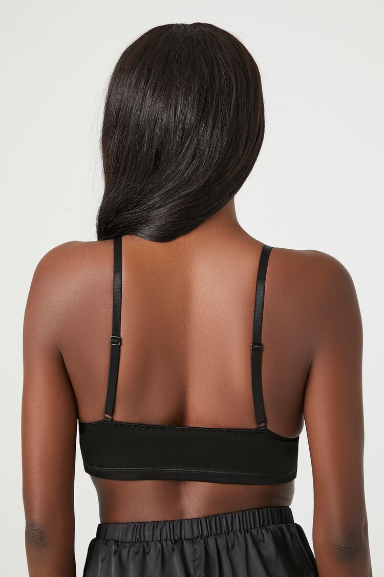 Satin Longline Triangle Bralette