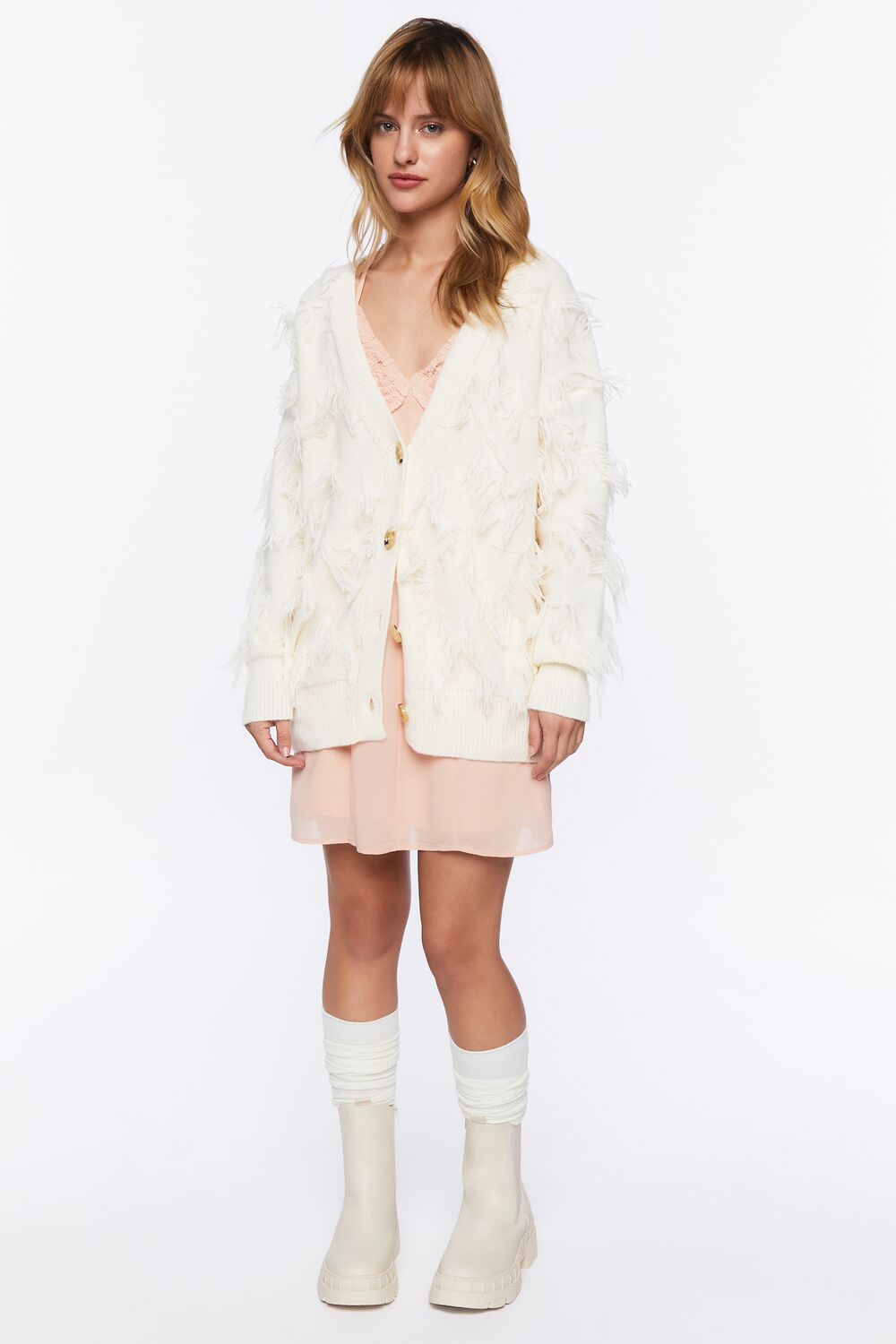Textured Cardigan Sweater