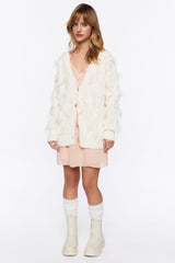 Textured Cardigan Sweater