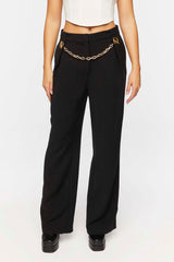 Toggle Chain High-Rise Trousers