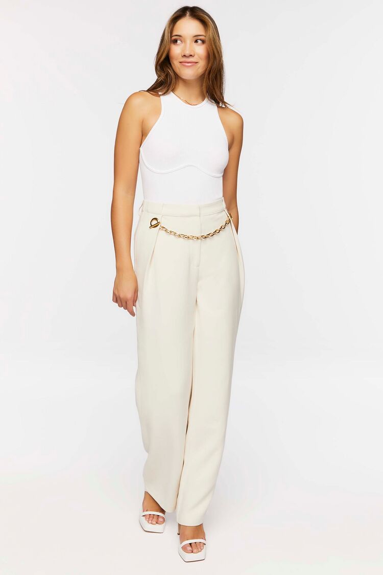 Toggle Chain High-Rise Trousers
