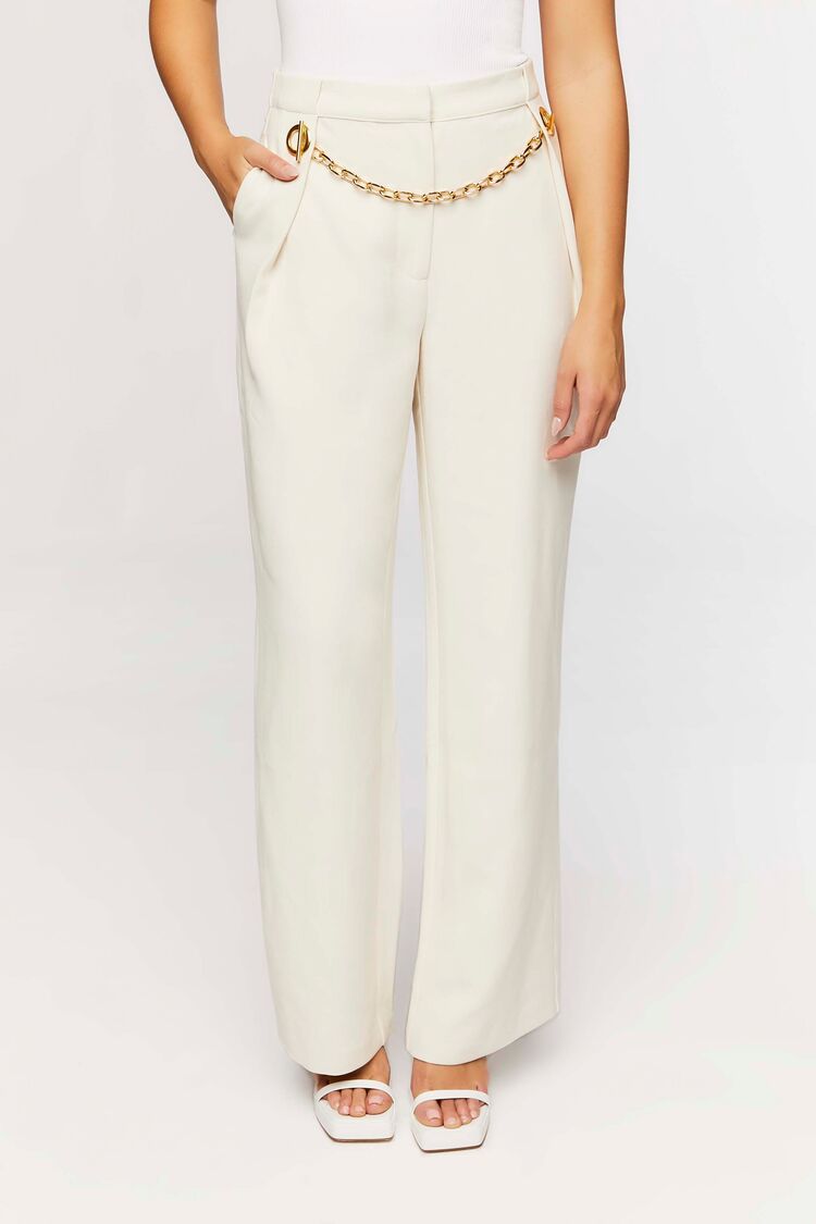 Toggle Chain High-Rise Trousers